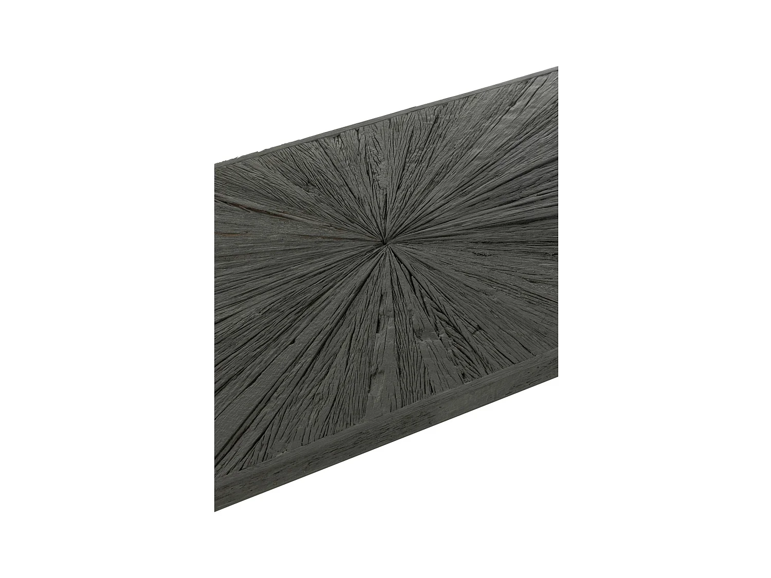 Table basse design bois noir et structure fer style industriel