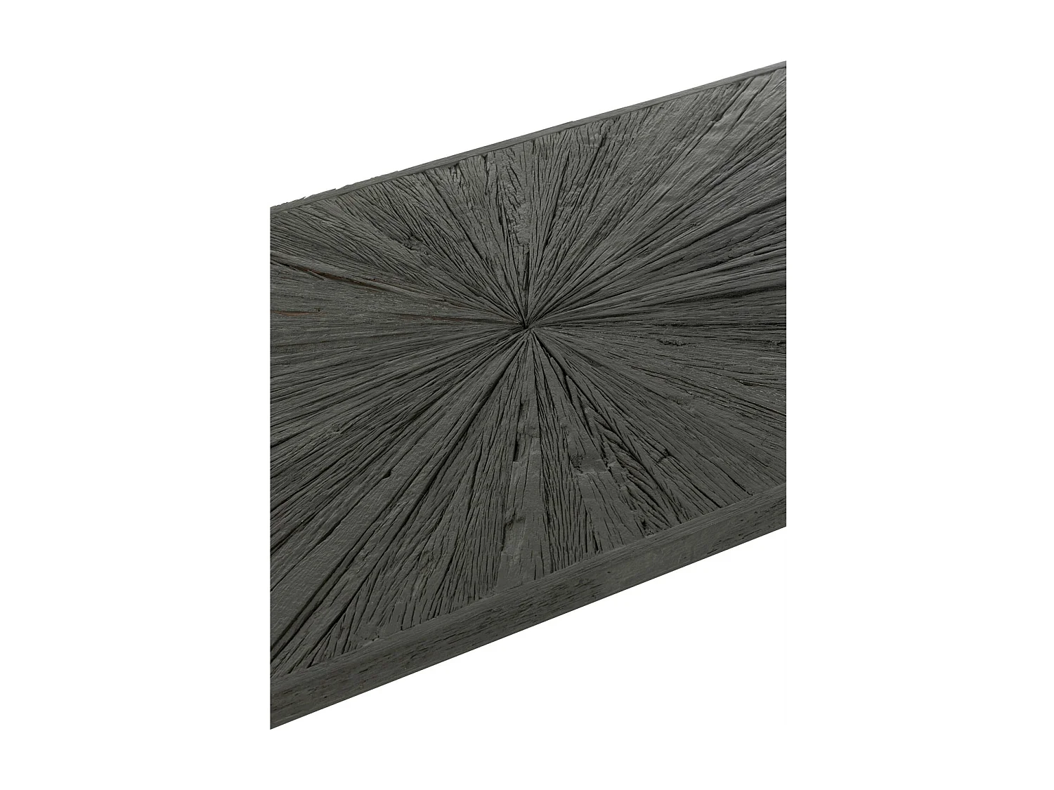 Table basse design bois noir et structure fer style industriel