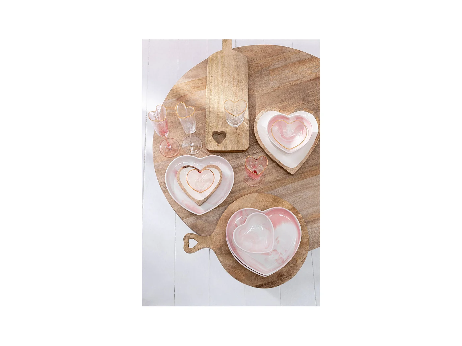 Table basse ronde en bois de manguier naturel salon élégant