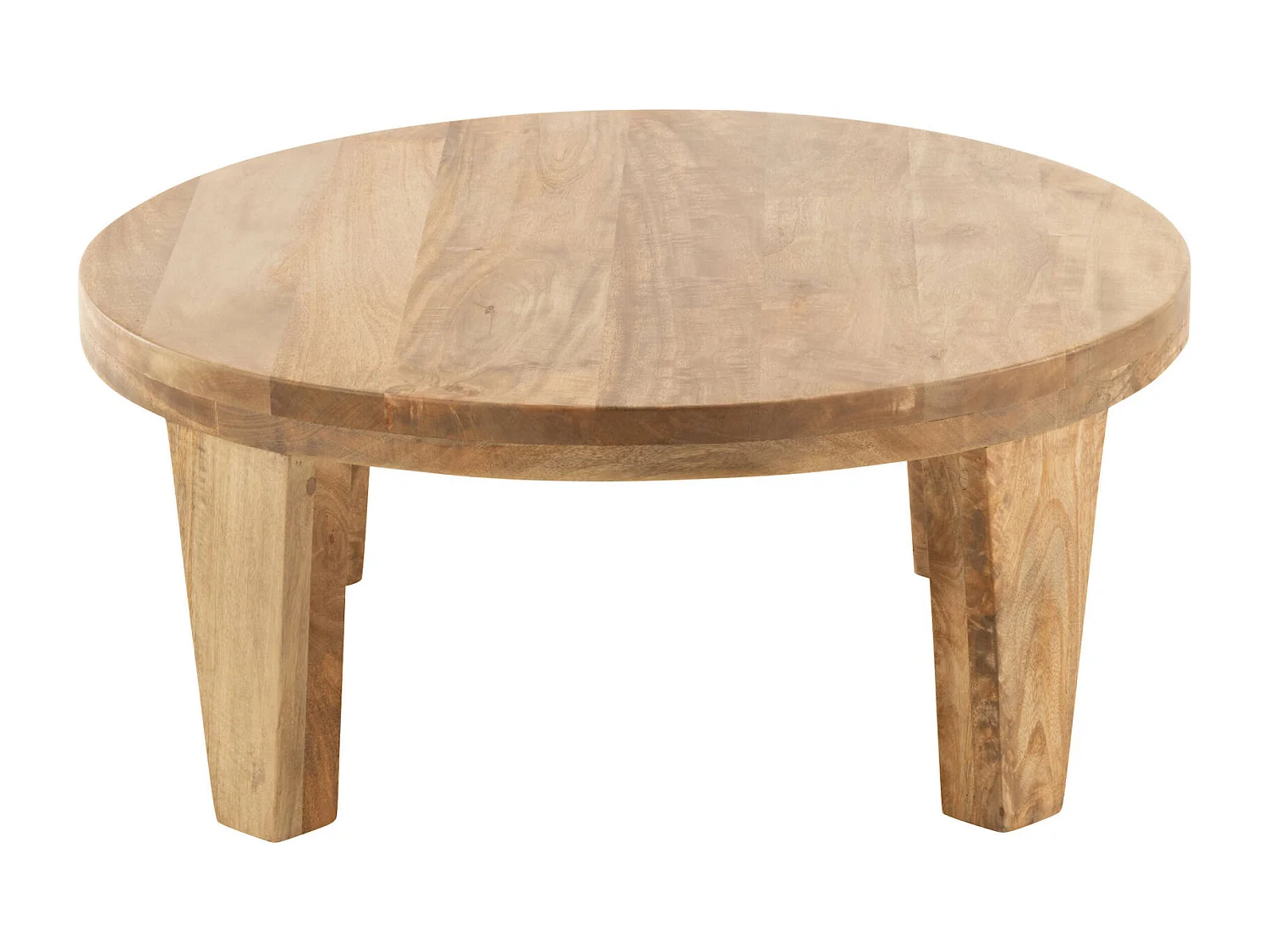Table basse ronde en bois de manguier naturel salon élégant