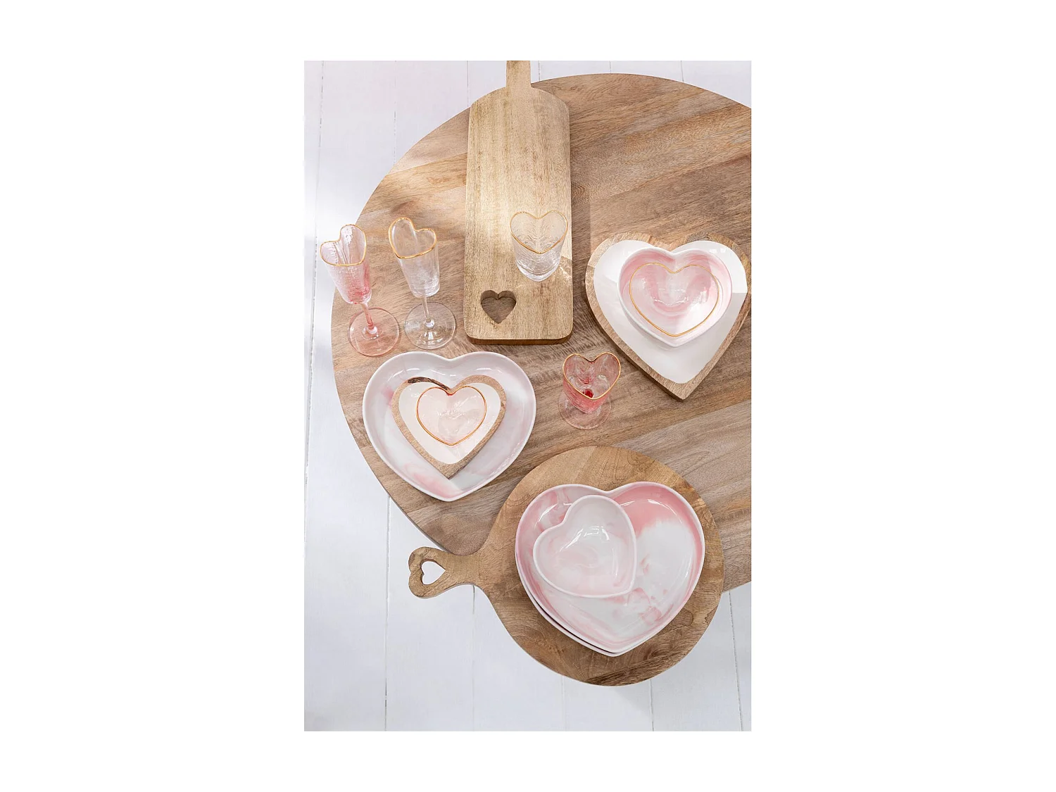 Table basse ronde en bois de manguier naturel salon élégant