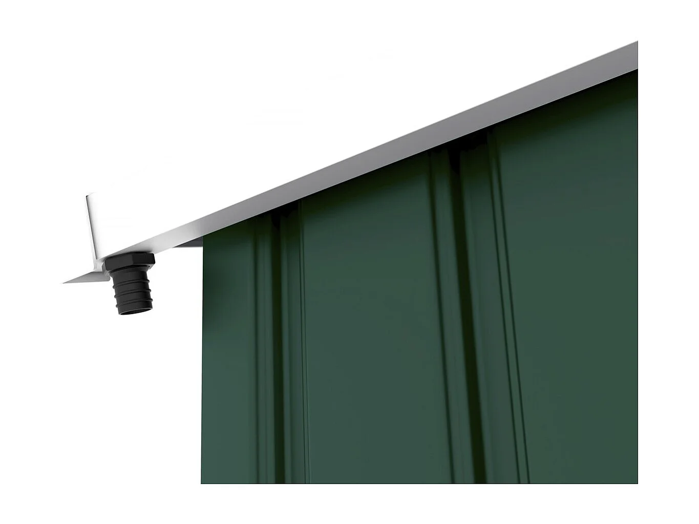 Tuinhuisje metaal - "Rosas "- 4,07 m² met goot - Groen