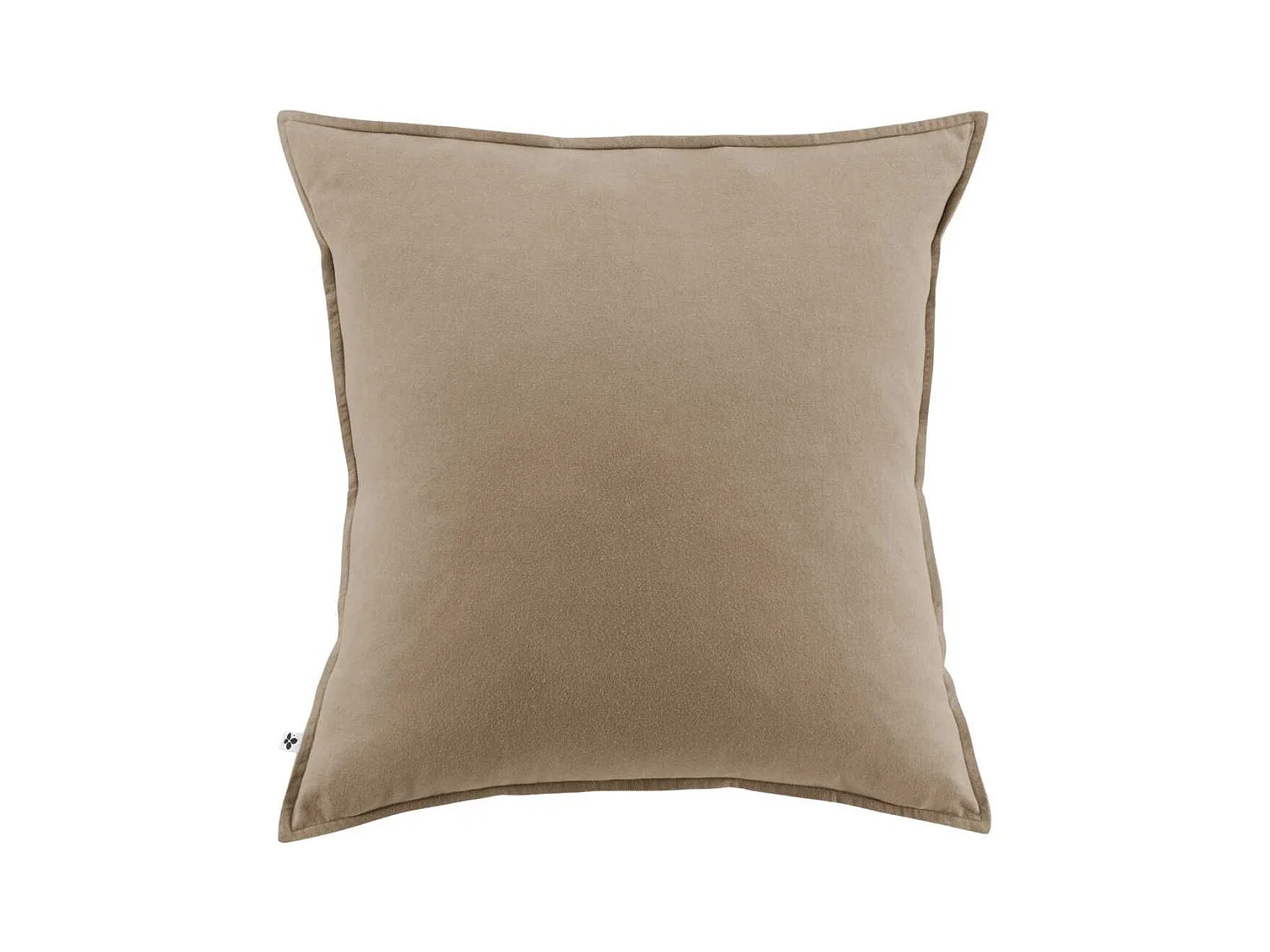 Taie d'oreiller 63x63cm en flanelle de coton coloris Ficelle - HEDDA