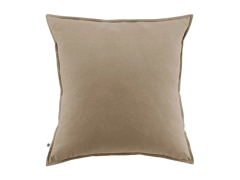 Taie d'oreiller 63x63cm en flanelle de coton coloris Ficelle - HEDDA