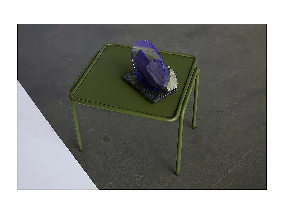 Table d'appoint métal outdoor indoor, 41 x 41 cm