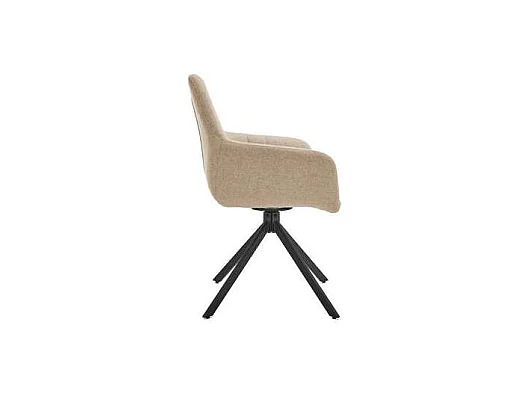 Pack de 2 sillones Gabi tapizadas en textil beige tostado, 85cm(alto) 42cm(ancho) 58cm(fon