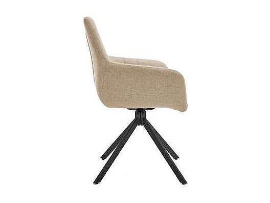 Pack de 2 sillones Gabi tapizadas en textil beige tostado, 85cm(alto) 42cm(ancho) 58cm(fon