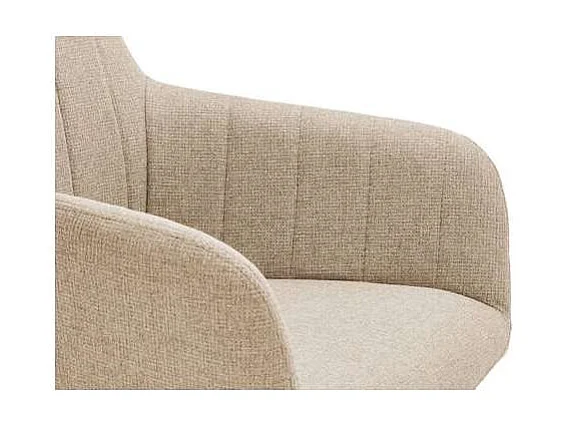 Pack de 2 sillones Gabi tapizadas en textil beige tostado, 85cm(alto) 42cm(ancho) 58cm(fon