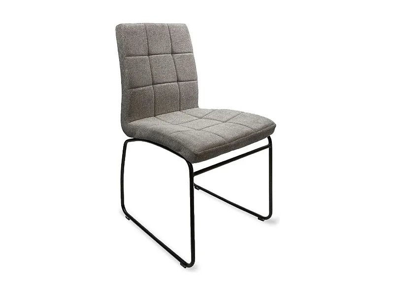 Pack de 2 sillas Lara tapizado gris. 85 cm (alto) 48 cm (ancho) 52 cm (fondo)