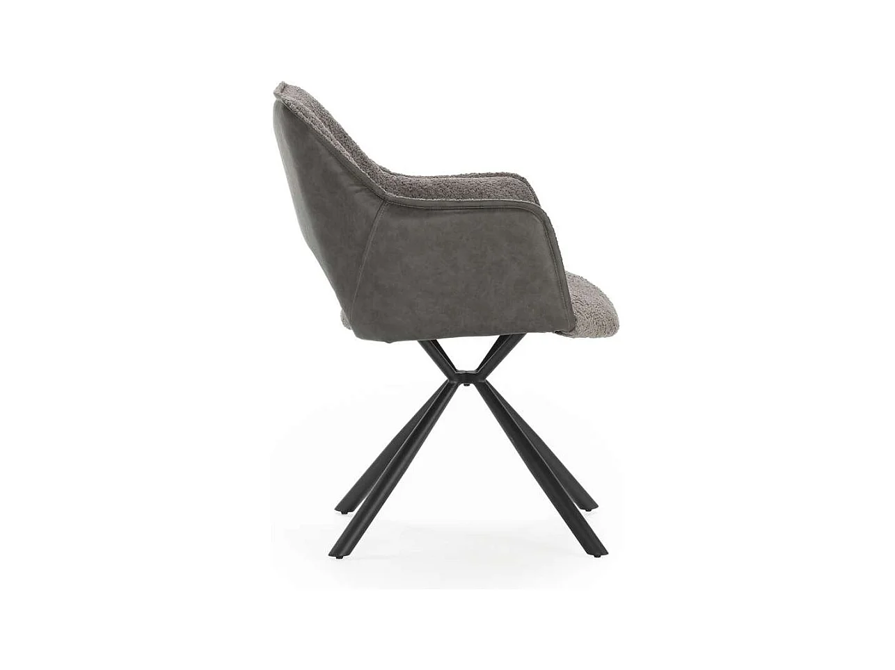 Pack de 2 sillones modelo Oliver tapizado textil gris, 81cm(alto) 60cm(ancho) 62cm(largo)