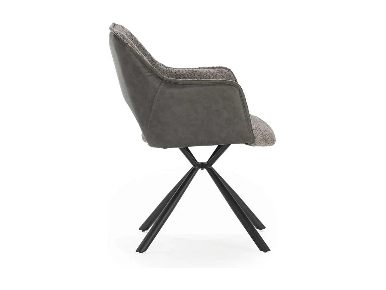 Pack de 2 sillones modelo Oliver tapizado textil gris, 81cm(alto) 60cm(ancho) 62cm(largo)