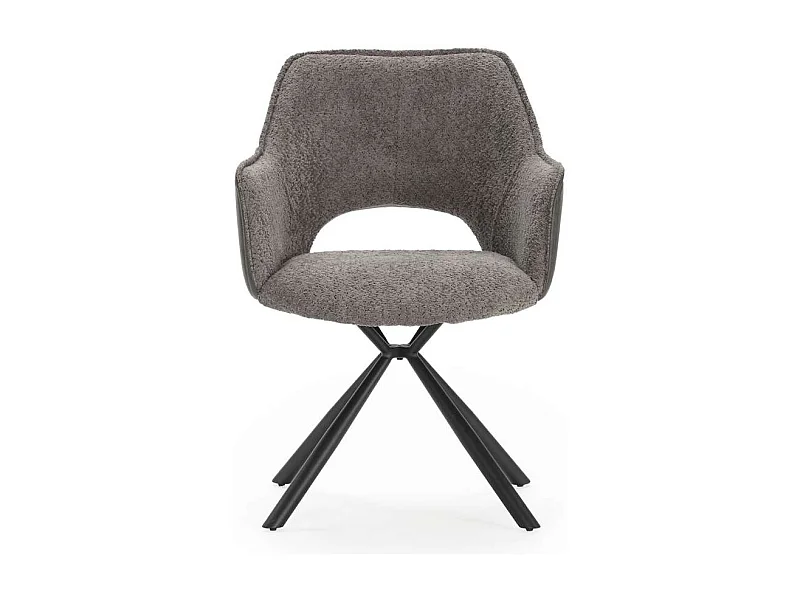 Pack de 2 sillones modelo Oliver tapizado textil gris, 81cm(alto) 60cm(ancho) 62cm(largo)