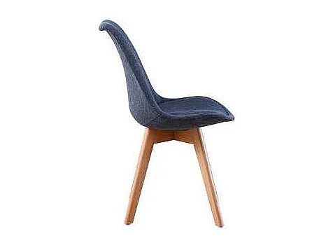 Pack 4 sillas Super Dereck tapizado en tejido azul marino, 42 cm(ancho) 81 cm(altura) 46 c