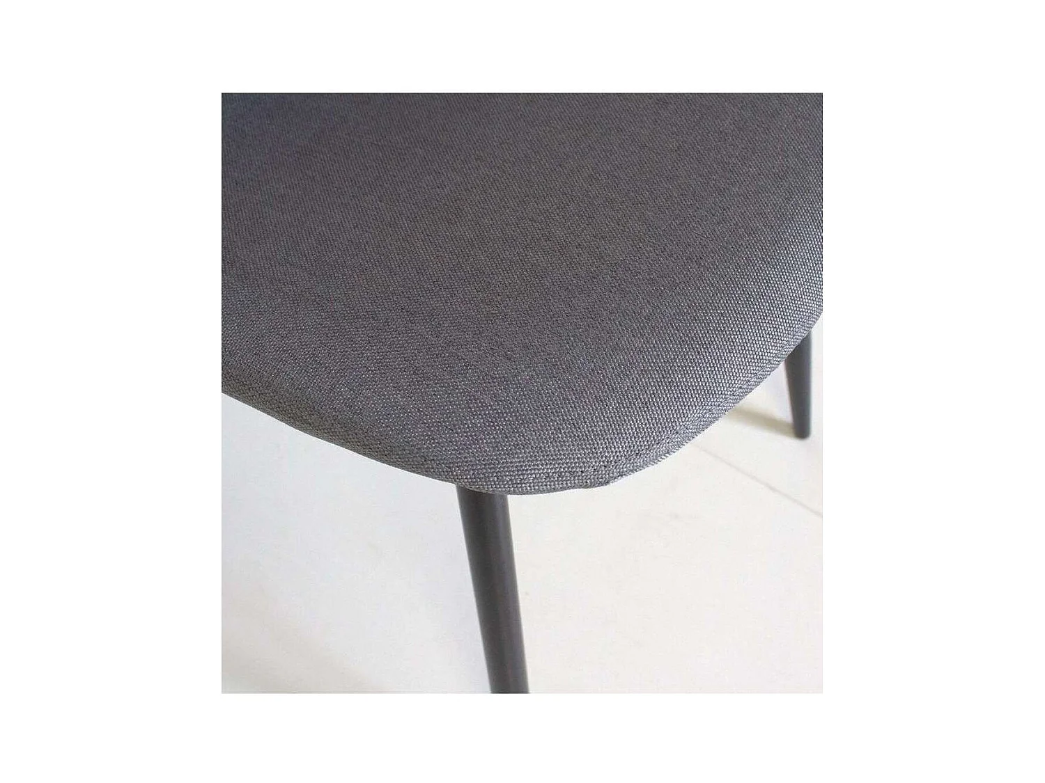 Pack de 4 sillas Md-Hamer tapizadas en textil 100% poliéster gris, 88cm(alto) 54.5cm(anch