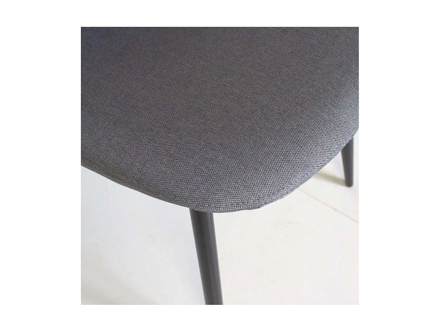 Pack de 4 sillas Md-Hamer tapizadas en textil 100% poliéster gris, 88cm(alto) 54.5cm(anch