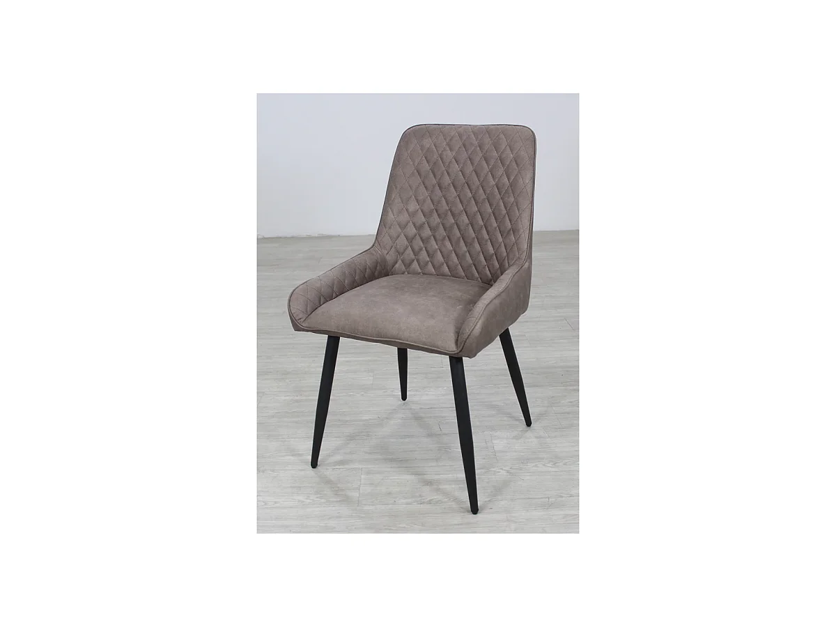 Pack de 4 sillas Md-Europa tapizadas en tejido gris, 89cm(alto) 50cm(ancho) 57cm(fondo)