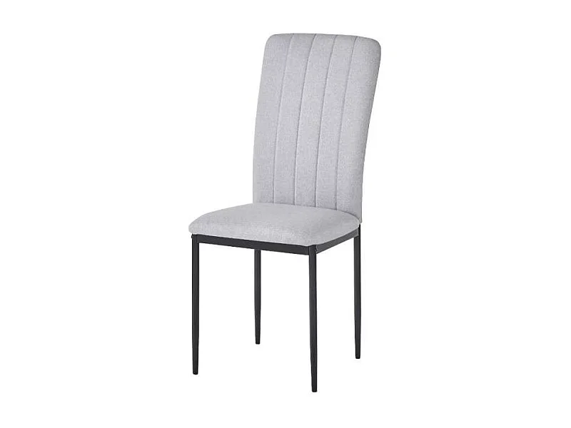 Pack de 4 sillas Md-Trenton tapizadas en tejido gris ceniza, 100cm(alto) 36cm(ancho) 55cm(