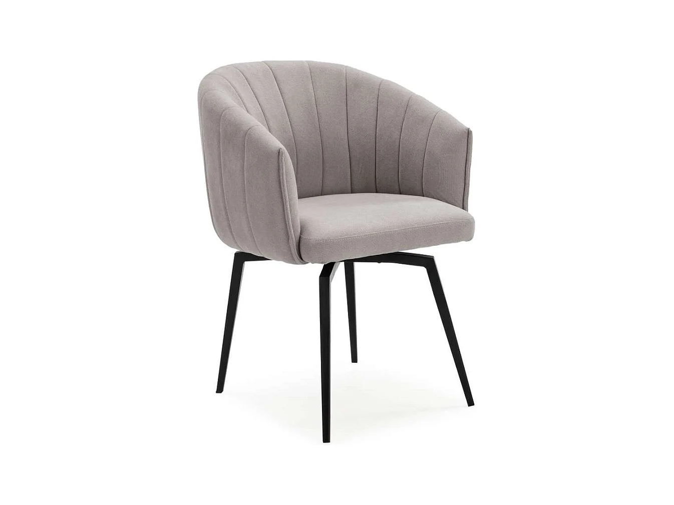 Sillón giratorio modelo Plumeti tapizado textil taupe, 81cm(alto) 60cm(ancho) 61cm(largo)