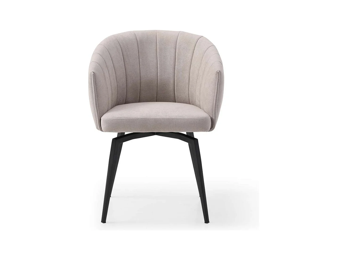 Sillón giratorio modelo Plumeti tapizado textil taupe, 81cm(alto) 60cm(ancho) 61cm(largo)