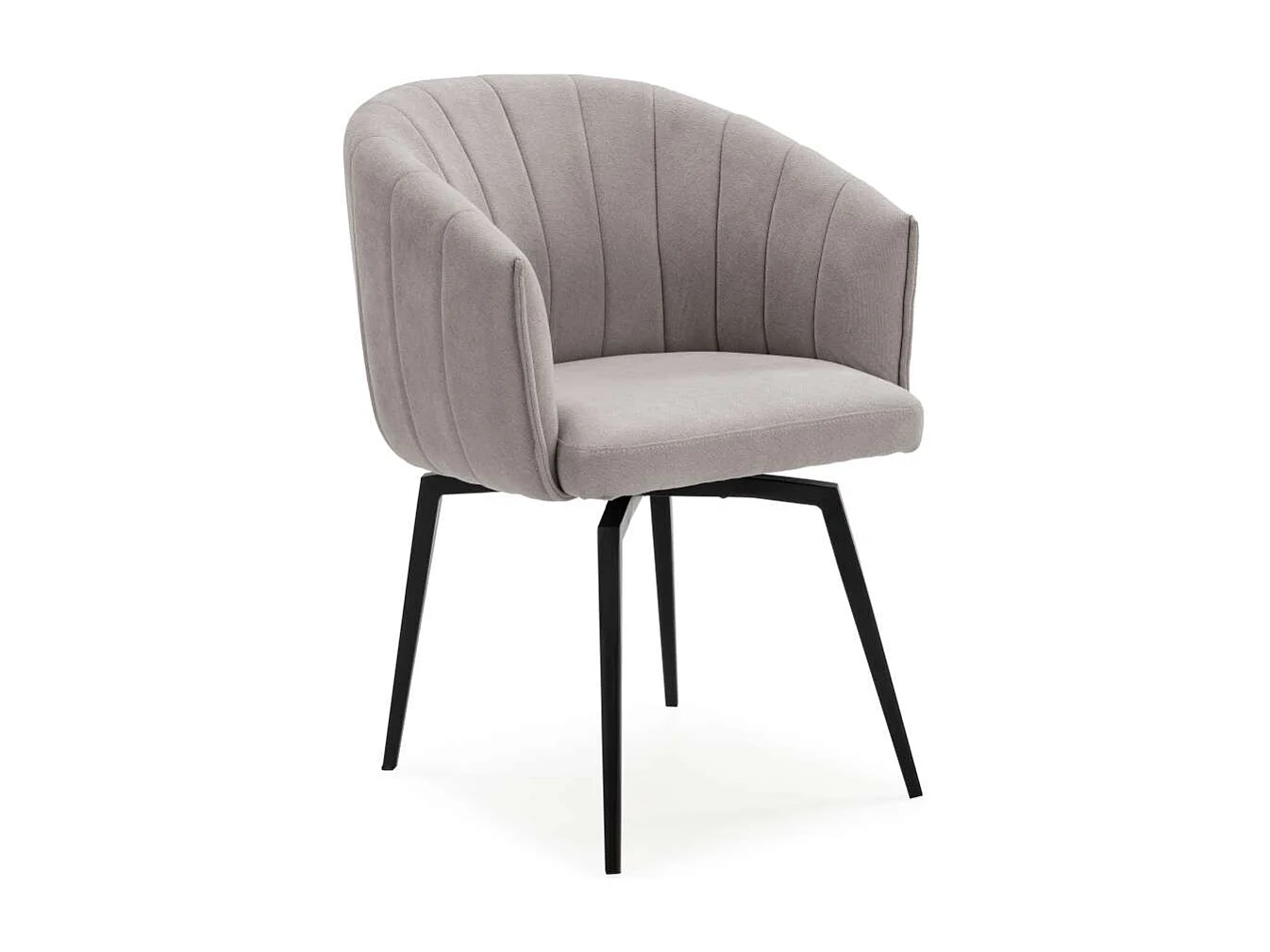 Sillón giratorio modelo Plumeti tapizado textil taupe, 81cm(alto) 60cm(ancho) 61cm(largo)