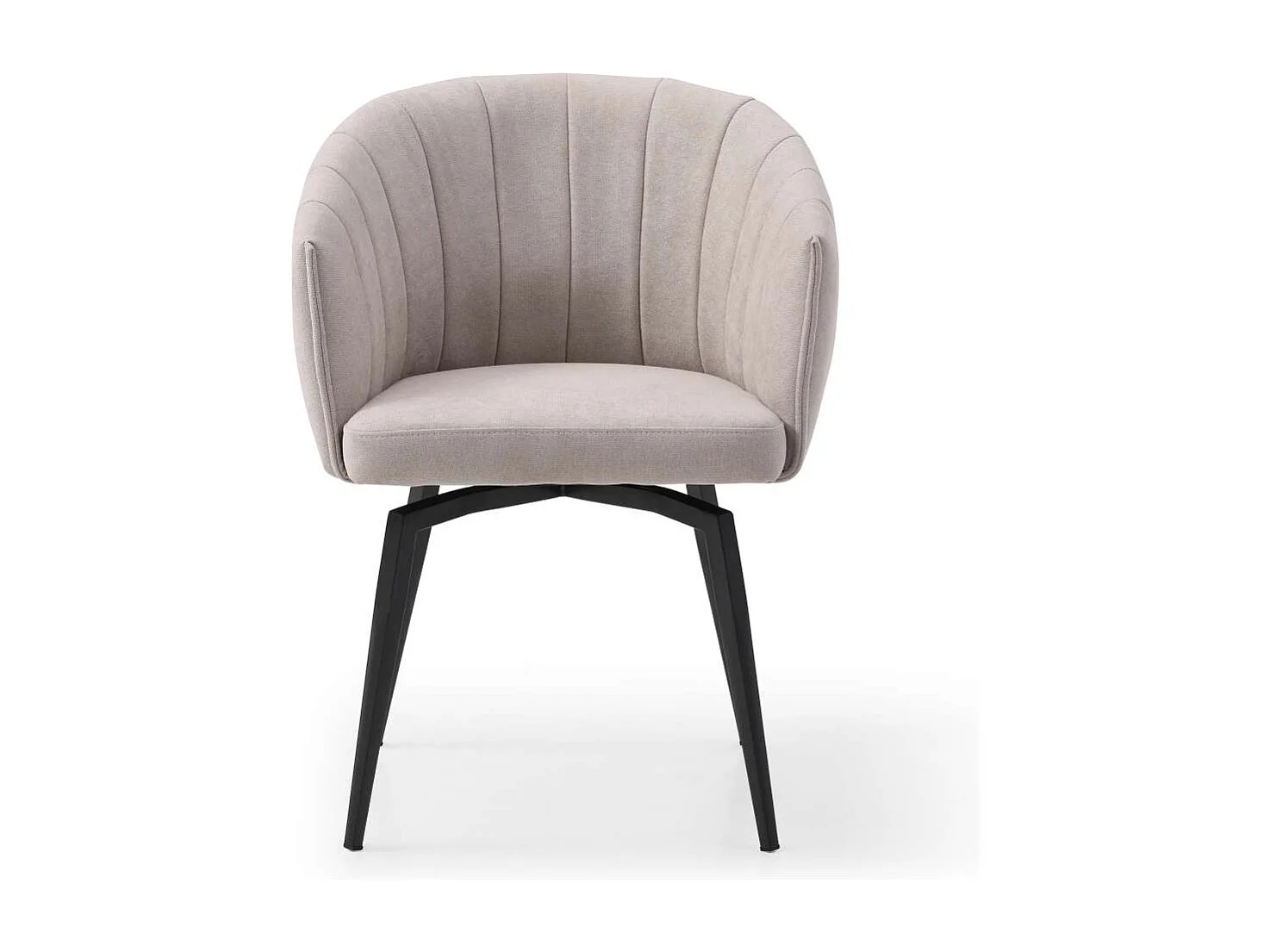 Sillón giratorio modelo Plumeti tapizado textil taupe, 81cm(alto) 60cm(ancho) 61cm(largo)