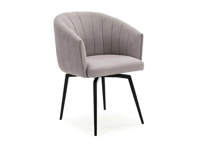 Sillón giratorio modelo Plumeti tapizado textil taupe, 81cm(alto) 60cm(ancho) 61cm(largo)