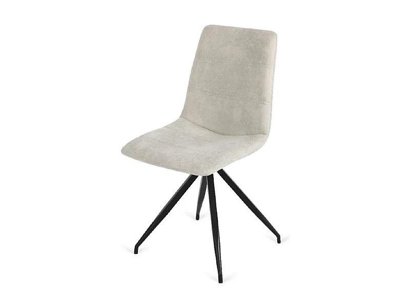 Pack de 4 sillas Alicante tapizadas en marfil, 91 cm (alto) 46 cm (ancho) 51 cm (fondo)