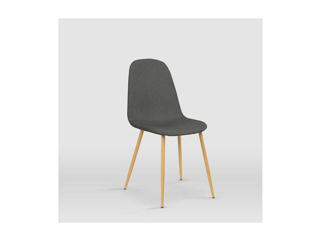 Pack de 4 sillas modelo Margot tapizadas en textil gris pizarra, 45cm(ancho ) 86cm(altura)