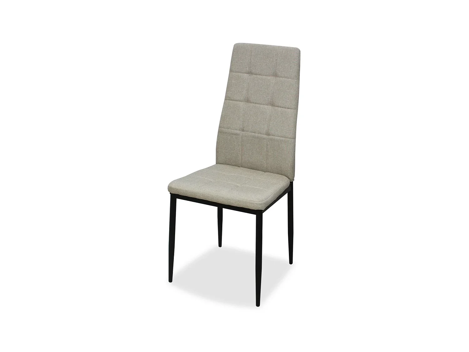 Pack de 6 sillas modelo Latina tapizadas en textil beige, 96cm(alto) 44cm(ancho) 45cm(larg