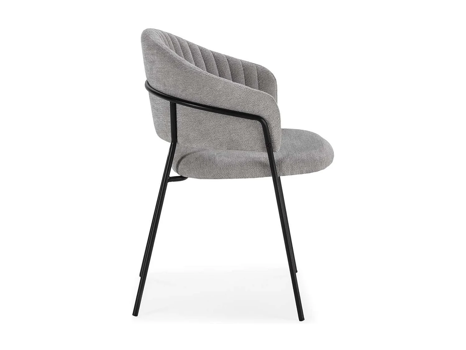 Pack de 2 sillones modelo Lidia tapizado textil gris claro, 81.5cm(alto) 54cm(ancho) 57cm(