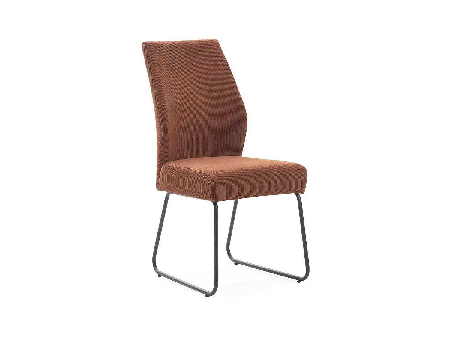 Pack de 4 sillas modelo Alicia tapizado textil teja, 97cm(alto) 45cm(ancho) 62cm(largo)