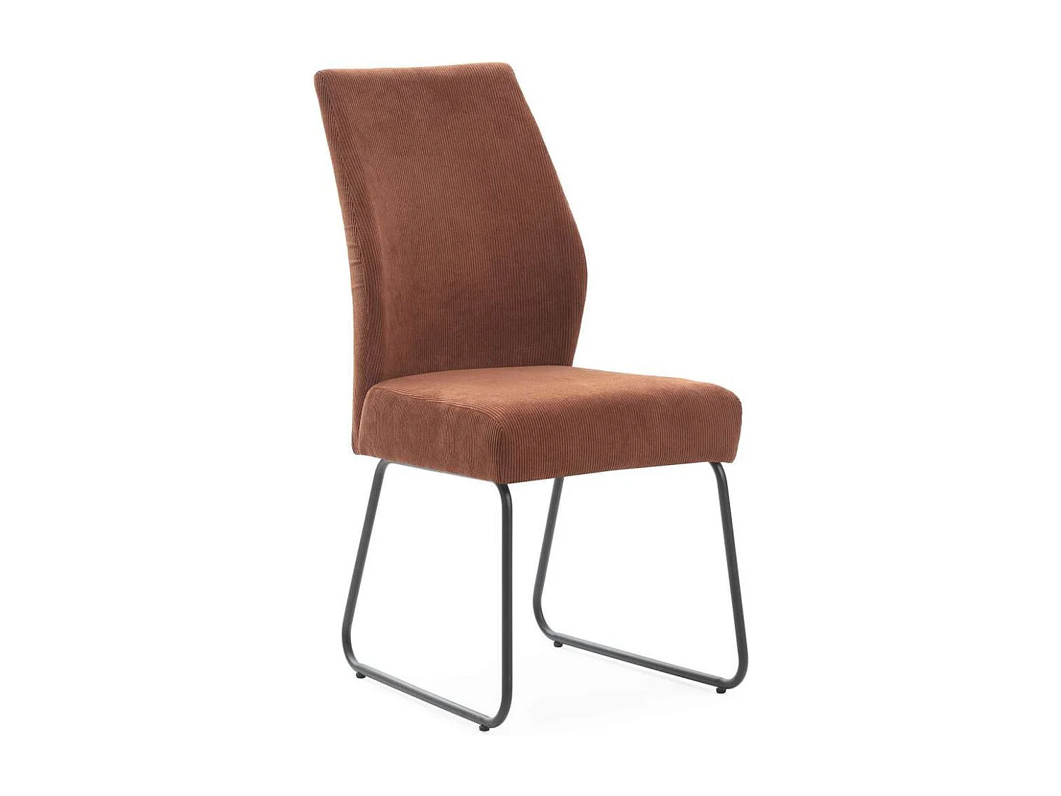 Pack de 4 sillas modelo Alicia tapizado textil teja, 97cm(alto) 45cm(ancho) 62cm(largo)