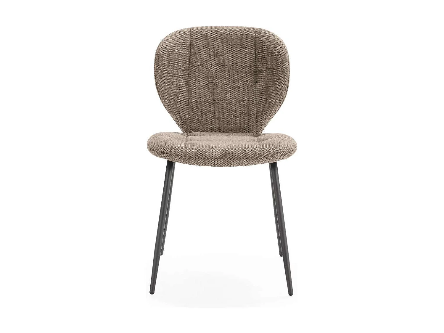 Pack de 2 sillas md-Belinda tapizado textil marrón, 83cm(alto) 50cm(ancho) 58cm(largo)