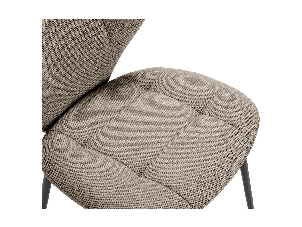 Pack de 2 sillas md-Belinda tapizado textil marrón, 83cm(alto) 50cm(ancho) 58cm(largo)