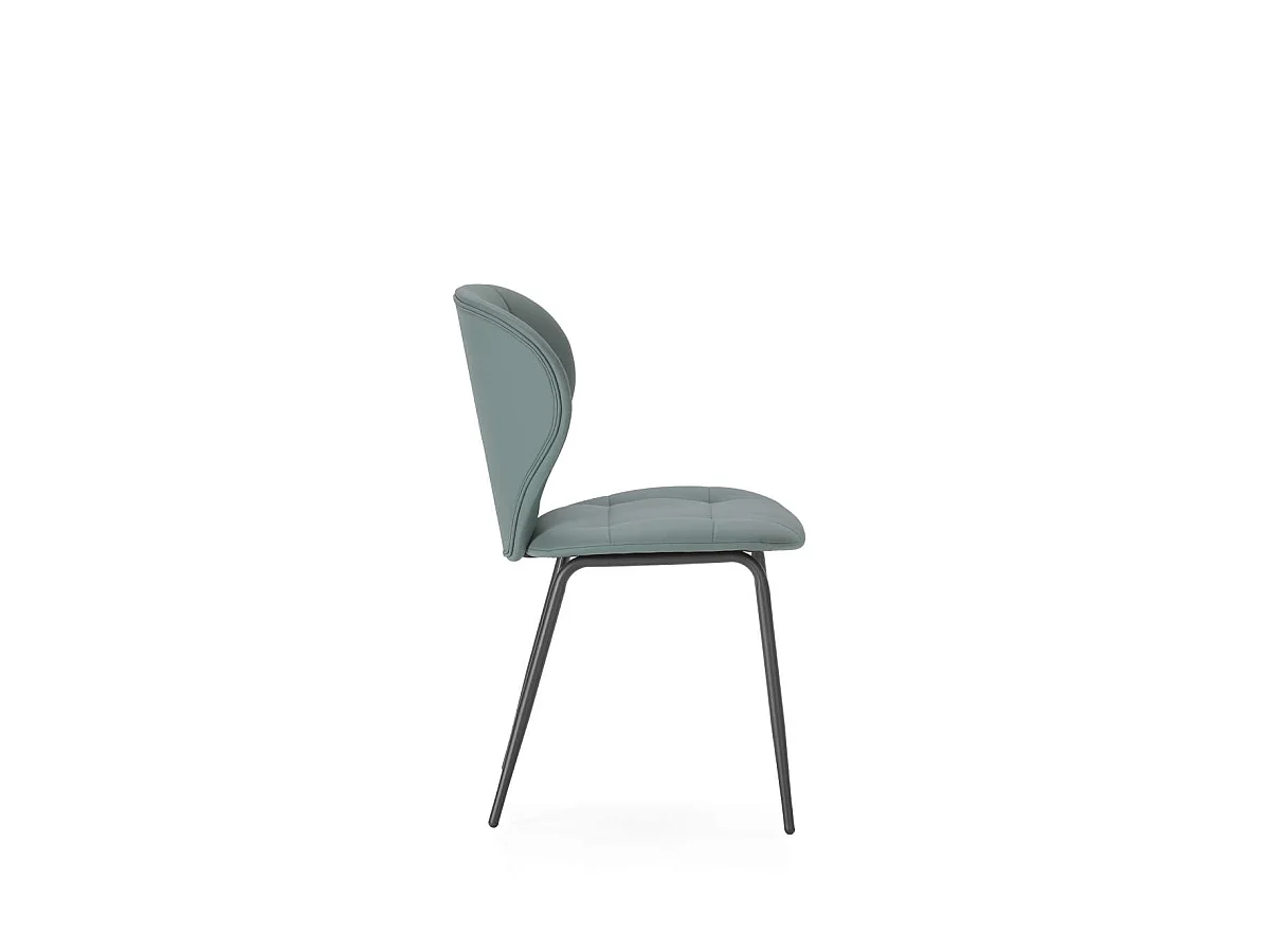 Pack de 2 sillas modelo Fauna tapizado polipiel verde, 83cm(alto) 50cm(ancho) 57cm(largo)