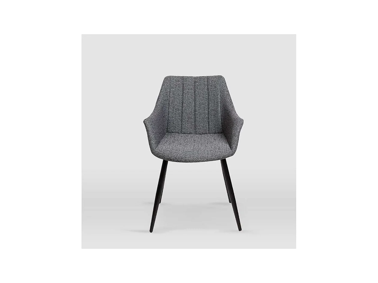 Pack de 2 sillones modelo Renata tapizados en textil gris piedra, 57cm(ancho ) 83.5cm(altu