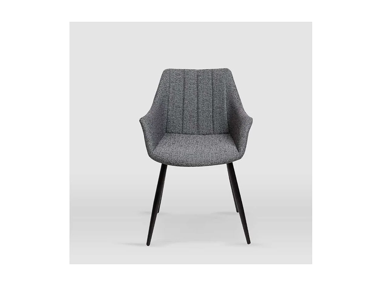 Pack de 2 sillones modelo Renata tapizados en textil gris piedra, 57cm(ancho ) 83.5cm(altu