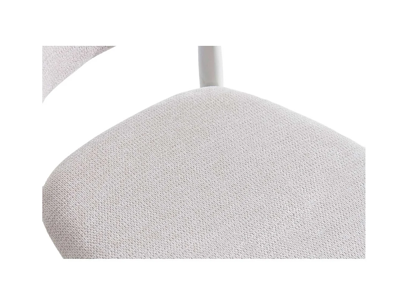 Pack de 2 sillas para cocina o comedor Vera tapizado textil beige/blanco,79cm(alto) 48cm(a