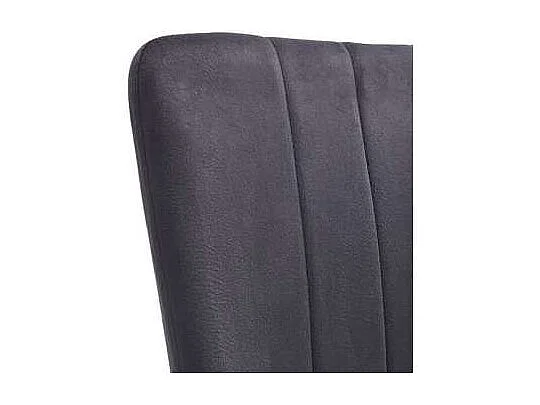 Pack de 6 sillas Cangas tapizadas en tejido velvet negro patas negras. 42cm(ancho ) 92cm(a