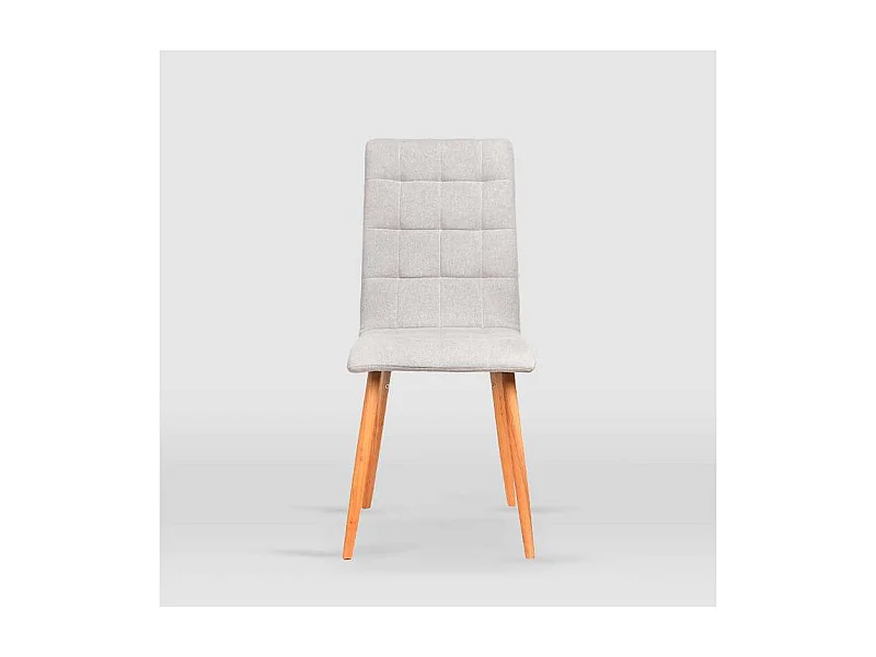 Pack de 4 sillas modelo Nadia tapizadas en textil gris arena, 43cm(ancho ) 94cm(altura) 59