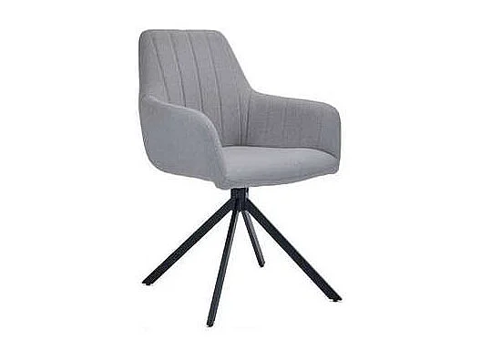 Pack de 2 sillones Gabi tapizadas en textil gris, 85cm(alto) 42cm(ancho) 58cm(fondo)