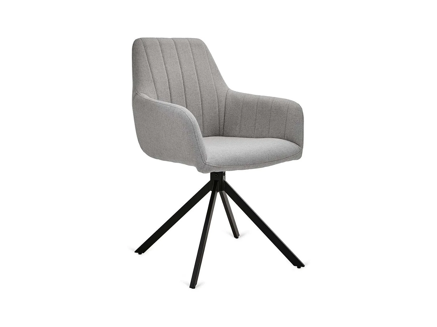 Pack de 2 sillones Gabi tapizadas en textil gris, 85cm(alto) 42cm(ancho) 58cm(fondo)