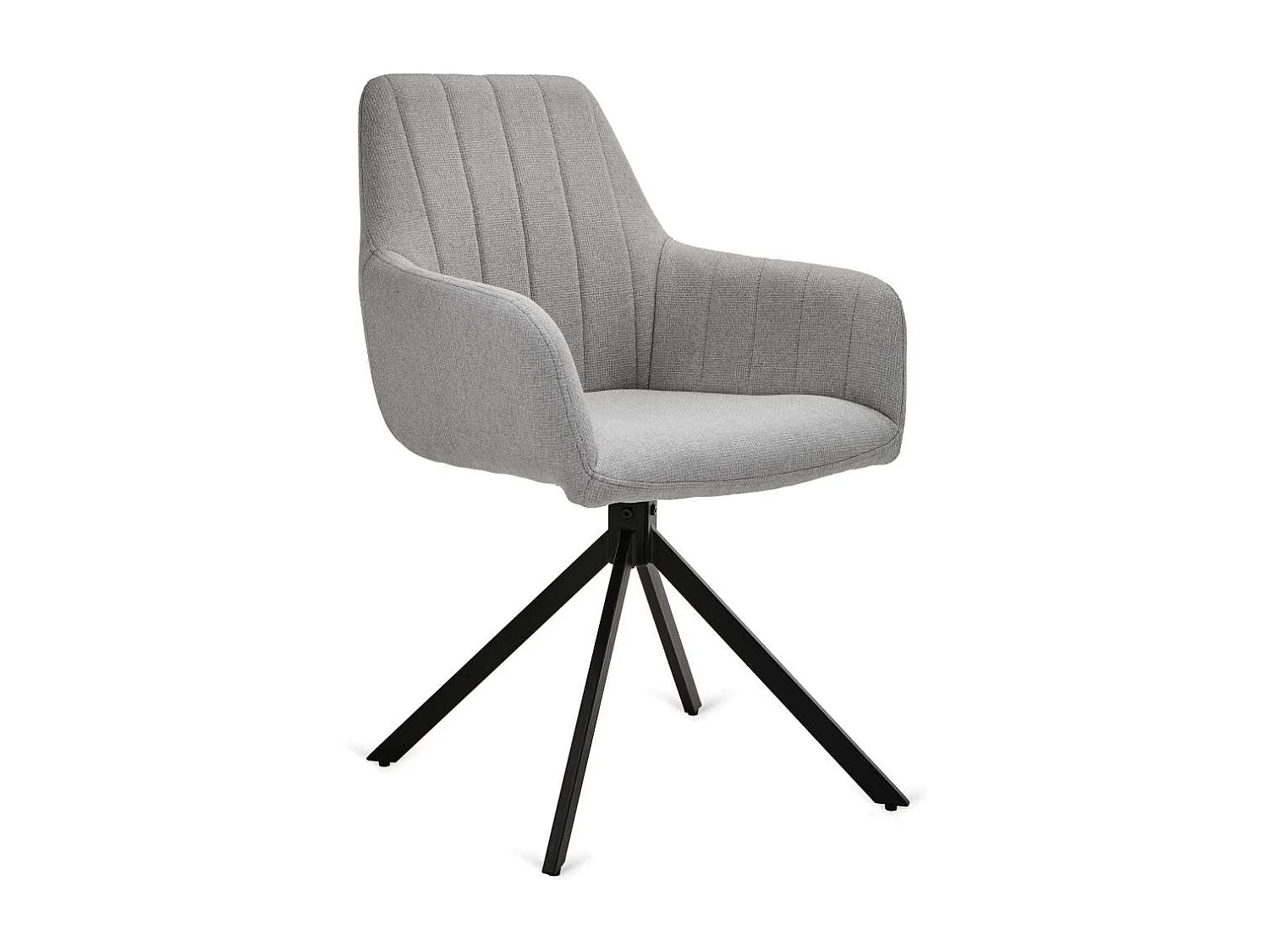 Pack de 2 sillones Gabi tapizadas en textil gris, 85cm(alto) 42cm(ancho) 58cm(fondo)