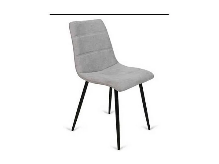 Pack de 4 sillas Valencia tapizadas en tejido gris. 45 cm(ancho ) 86 cm(altura) 51 cm(fond