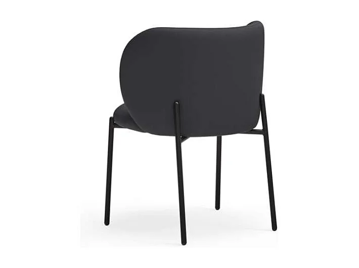 Pack de 2 sillas modelo Mogi tapizado en textil negro, 49/81cm (alto) 59cm (ancho) 56cm (l