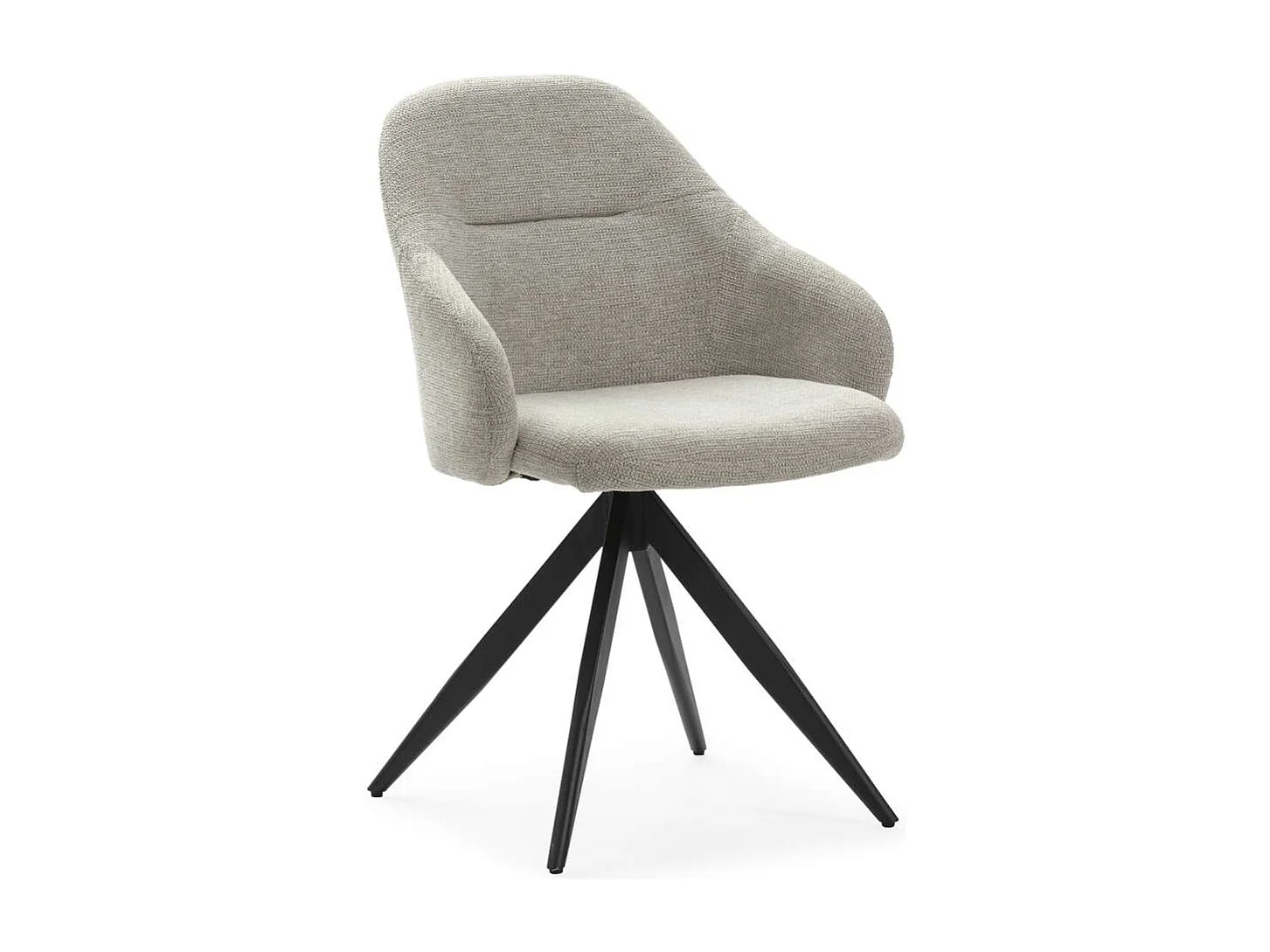 Pack de 2 sillones giratorias modelo Tamesis tapizado textil taupe, 84cm(alto) 56.5cm(anch