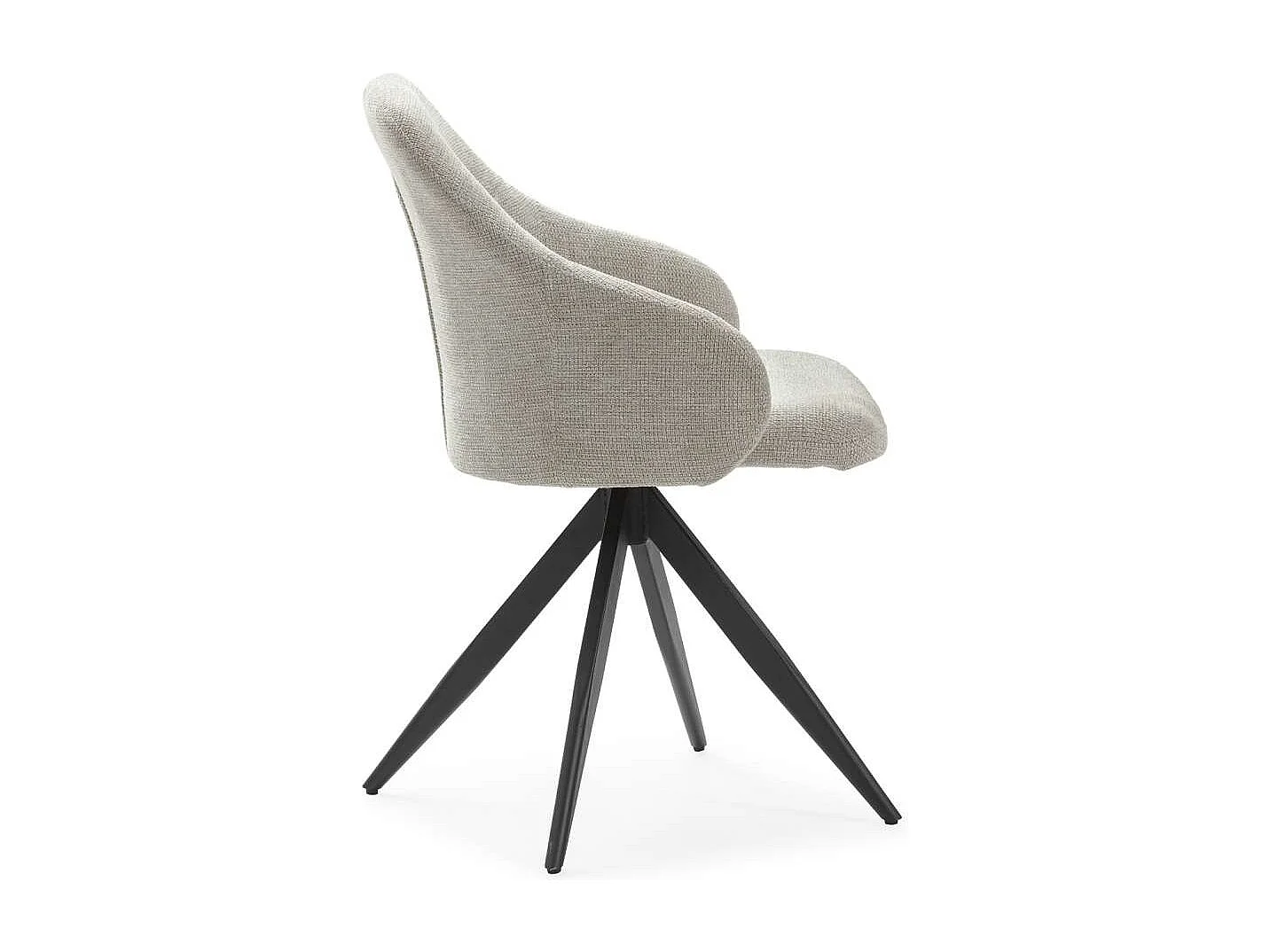 Pack de 2 sillones giratorias modelo Tamesis tapizado textil taupe, 84cm(alto) 56.5cm(anch