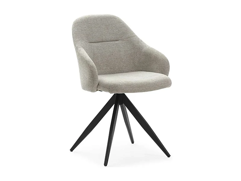 Pack de 2 sillones giratorias modelo Tamesis tapizado textil taupe, 84cm(alto) 56.5cm(anch