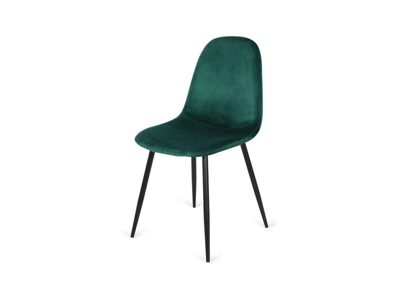 Pack 4 sillas modelo Córdoba tapizado Velvet Tela verde 43 cm(ancho) 86 cm(altura) 55 cm(