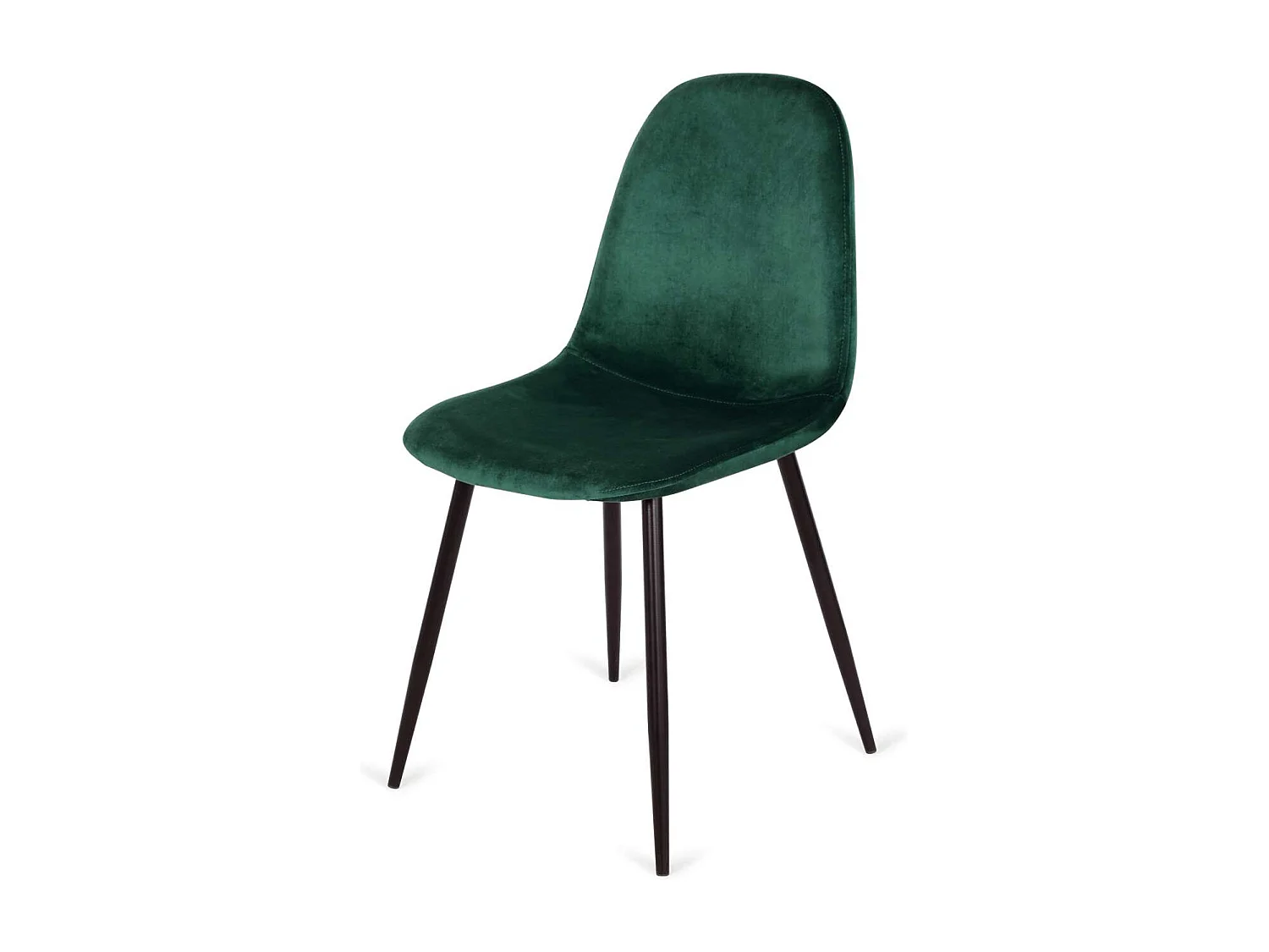 Pack 4 sillas modelo Córdoba tapizado Velvet Tela verde 43 cm(ancho) 86 cm(altura) 55 cm(